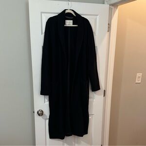 Aritzia Babaton Long Wool Cardigan Coat – Black – Size M